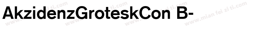 AkzidenzGroteskCon B字体转换